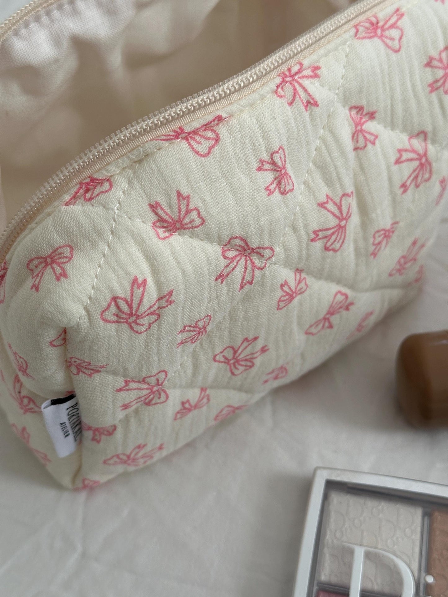 Kosmetiktasche aus Baumwolle "Cute Bow"