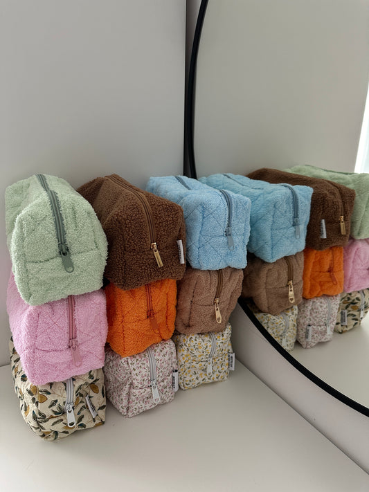 Kosmetiktasche aus Frottee "Babyblue" "Pink Dream" "Aperol"